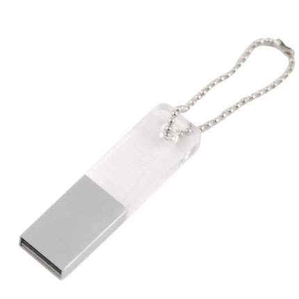 USB-Flash накопитель (флешка) "Reflex", 4 Gb, со стеклянной вставкой, прозрачный