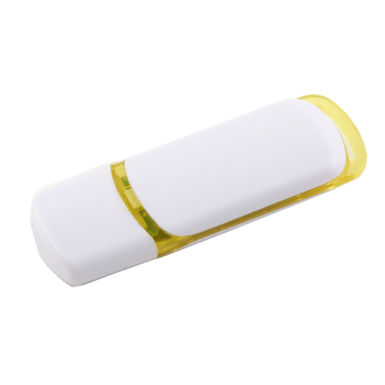 USB-Flash накопитель (флешка) "COLIBRI" из пластика с цветными вставками, 4 Gb, жёлтый