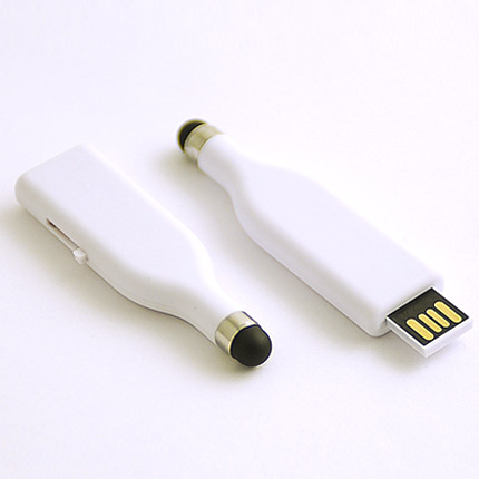 USB-Flash накопитель (флешка) "Stylus",  4 Gb. Белый