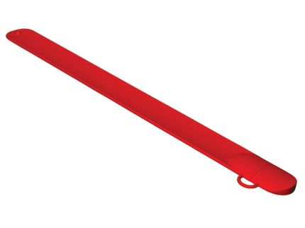 Флеш-карта USB 2.0 на  4 Gb в форме браслета, цвет красный