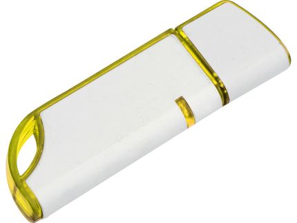Флеш-карта USB 2.0 на  4 Gb с яркими вставками, цвет жёлтый