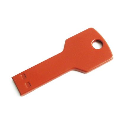 USB-Flash накопитель (флешка) в виде  ключа, модель KEY, объем памяти  4 Gb, цвет красный