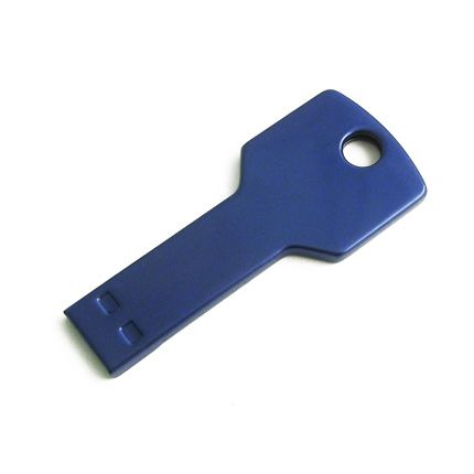 USB-Flash накопитель (флешка) в виде  ключа, модель KEY, объем памяти  4 Gb, цвет синий