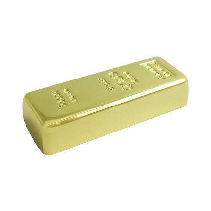 USB-Flash накопитель (флешка) в виде слитка золота, модель Gold_bar, объем памяти  4 Gb