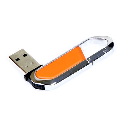 USB-Flash накопитель (флешка) в виде карабина, модель 060, объем памяти  4 Gb, цвет оранжевый