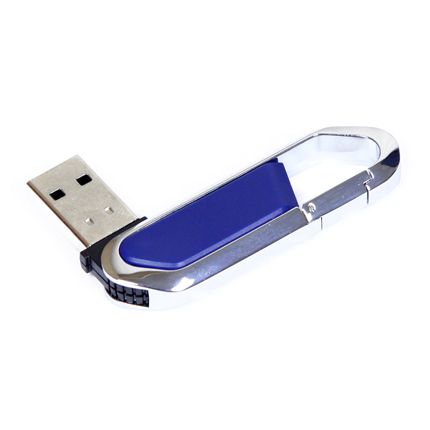 USB-Flash накопитель (флешка) в виде карабина, модель 060, объем памяти  4 Gb, цвет синий