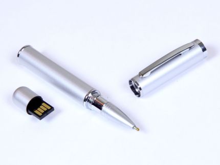 USB-Flash накопитель (флешка) - металлическая ручка, модель 366, объем памяти  4 Gb, цвет серебряный
