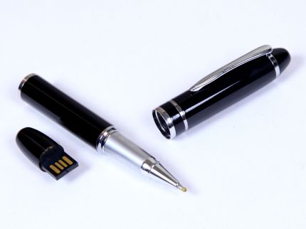 USB-Flash накопитель (флешка) - металлическая ручка, модель 370, объем памяти  4 Gb, цвет чёрный