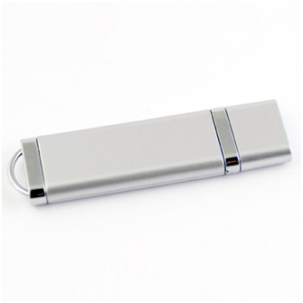USB-Flash накопитель (флешка) "LIGHT",  8 GB пластиковый корпус, алюминиевые вставки. Серебристый