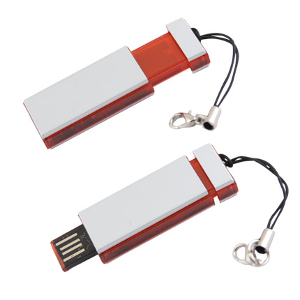 USB-Flash накопитель (флешка) "MOBILE" с креплением для мобильного телефона, 8 Gb, красный