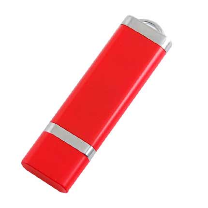 USB-Flash накопитель (флешка) "LIGHT",  8 GB пластиковый корпус, алюминиевые вставки. Красный