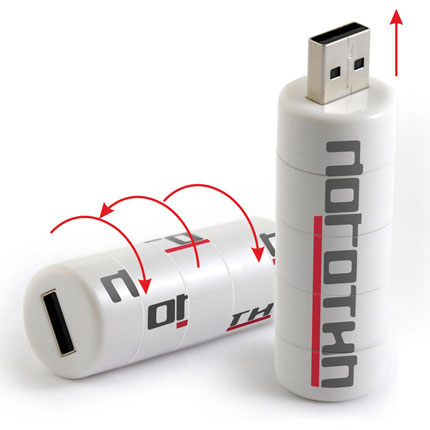 USB-Flash накопитель-головоломка (флешка) "PROOF",  8 Gb. Пластиковый корпус. Белый