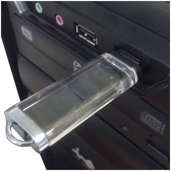 USB-Flash накопитель (флешка) прозрачная "SHINE" из акрила,  8 Gb, без подсветки