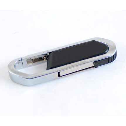 USB-Flash накопитель (флешка) "ALPS" в виде карабина, 16 Gb. Корпус из пластика и металла. Черный
