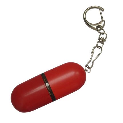 USB-Flash накопитель - брелок (флешка) из пластика каплевидной формы, модель 015, объем памяти 16 Gb, цвет красный
