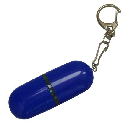USB-Flash накопитель - брелок (флешка) из пластика каплевидной формы, модель 015, объем памяти 16 Gb, цвет синий