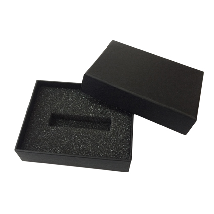 Подарочная коробка для USB-Flash накопителей, черный матовый картон