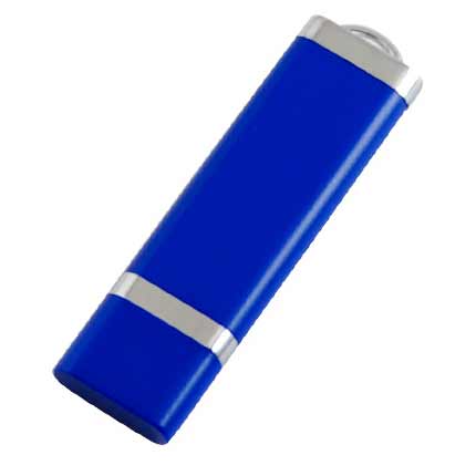 USB-Flash накопитель (флешка) "LIGHT", 32 GB пластиковый корпус, алюминиевые вставки. Синий