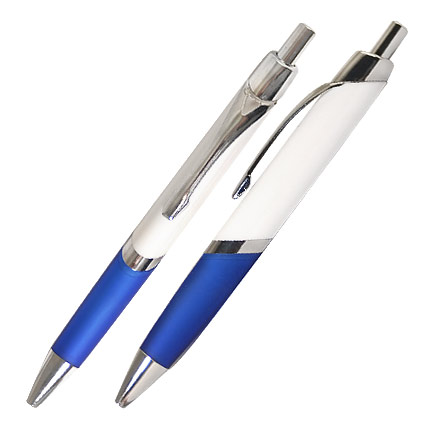 Ручка шариковая "Белен"  с двухцветным корпусом, хромированный клип, синяя