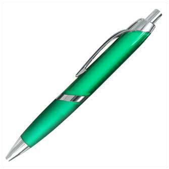 Ручка шариковая "Лерида" с прозрачным корпусом, зеленая