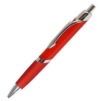 Ручка шариковая "Лерида" с прозрачным корпусом, красная