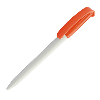 Ручка шариковая Grant Automat Mix белая с оранжевым