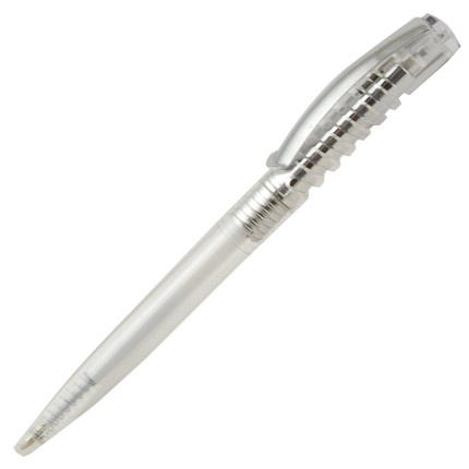Ручка шариковая пластиковая "Джая", нажимной механизм, с металлическим клипом, корпус прозрачный