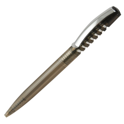 Ручка шариковая пластиковая "Джая", нажимной механизм, с металлическим клипом, корпус полупрозрачный чёрный