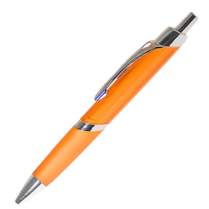 Ручка шариковая "Лерида"  с прозрачным корпусом, оранжевая