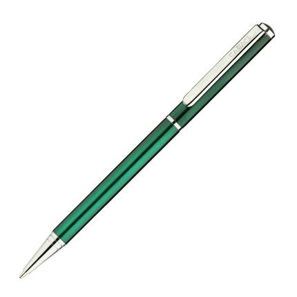 Металлическая шариковая ручка бренд "Салiасъ" коллекция "Псков", цвет глянцевый зелёный