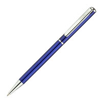Металлическая шариковая ручка бренд "Салiасъ" коллекция "Псков", цвет глянцевый синий