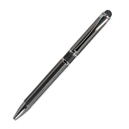 Шариковая металлическая ручка, Portobello Trend, коллекция "iP", нажимной механизм, со стилусом, цвет чёрный