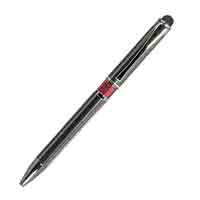 Шариковая металлическая ручка, Portobello Trend, коллекция "iP", нажимной механизм, со стилусом, цвет красный
