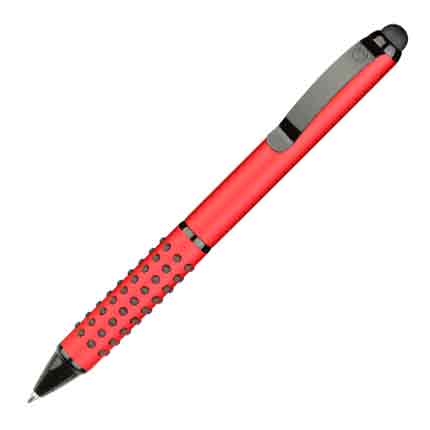 Шариковая ручка бренд "Салiасъ" коллекция "Айюва", стилус, поворотный механизм, алюминий, цвет матовый красный