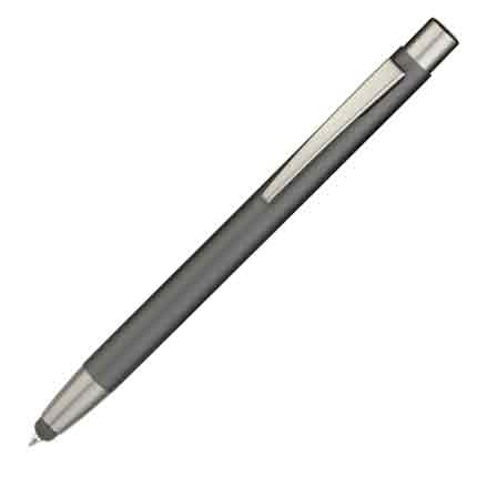 Шариковая ручка бренд "Салiасъ" коллекция "Тихвин", стилус, нажимной механизм, алюминий, цвет матовый антрацит