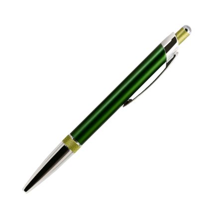 Шариковая металлическая ручка, Portobello Trend, коллекция "Bali", отделка хром, цвет покрытия корпуса зелёный с салатовым