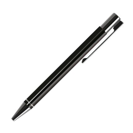 Шариковая металлическая ручка, Portobello Trend, коллекция "Regatta", отделка хром, цвет покрытия корпуса чёрный матовый