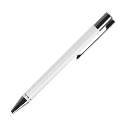 Шариковая металлическая ручка, Portobello Trend, коллекция "Regatta", отделка хром, цвет покрытия корпуса белый