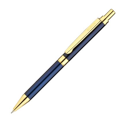 Механический карандаш бренд "Салiасъ" коллекция "Гдов", нажимной механизм, толщина грифеля 0,7 мм, латунь с золочением, цвет глянцевый тёмно-синий