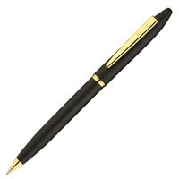 Механический карандаш бренд "Салiасъ" коллекция "Новгород", толщина грифеля 0,7 мм, поворотный механизм, латунь с золочением, цвет матовый чёрный