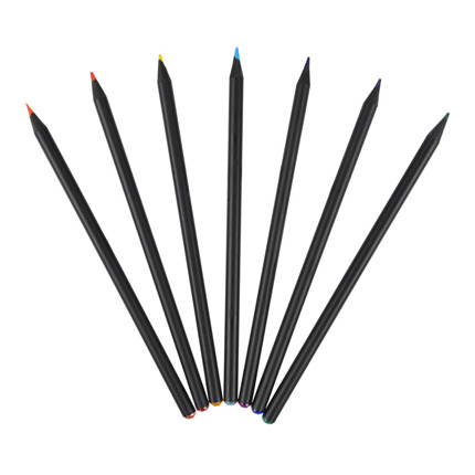 Набор "Радуга": 7 цветных карандашей в картонном футляре цилиндрической формы