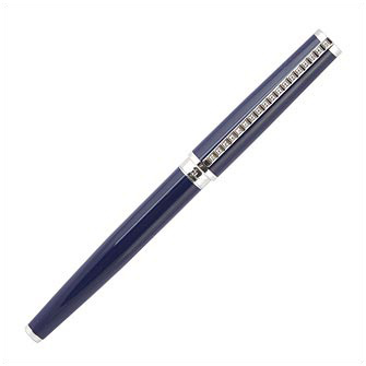 Ручка роллер PAX Classic  Platinum с камнями, синяя