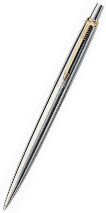 Шариковая ручка Parker Jotter Steel K691, цвет: St. Steel GT, стержень: Mblue