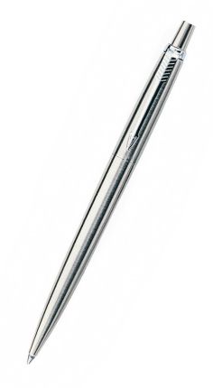 Шариковая ручка Parker Jotter Steel K61, цвет: Steel CT, стержень: Mblue