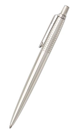 Шариковая ручка Parker Jotter Premium K172, цвет: Shiny SS Chiseled , стержень: Mblue
