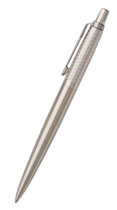 Шариковая ручка Parker Jotter Premium K172, цвет: Classic SS Chiseled , стержень: Mblue