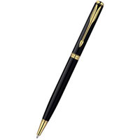 Шариковая ручка Parker Sonnet Slim K430, цвет: LaqBlack GT,  стержень: Mblack