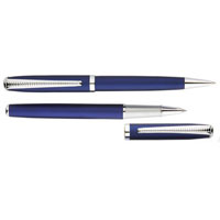 Набор "Дали": ручка шариковая, ручка роллер в футляре, цвет синий