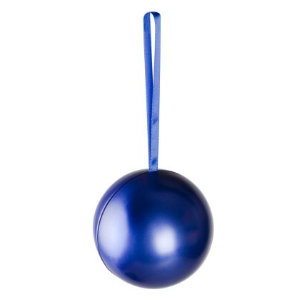 Елочный шар - шкатулка для подарка, синий