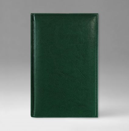 Ежедневник датированный 12х17 см, серия Классик, материал Небраска, (арт. 362), цвет зеленый